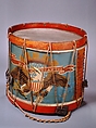 Side Drum, Attributed to Ernest Vogt (American), Wood, calf skin, rope, American